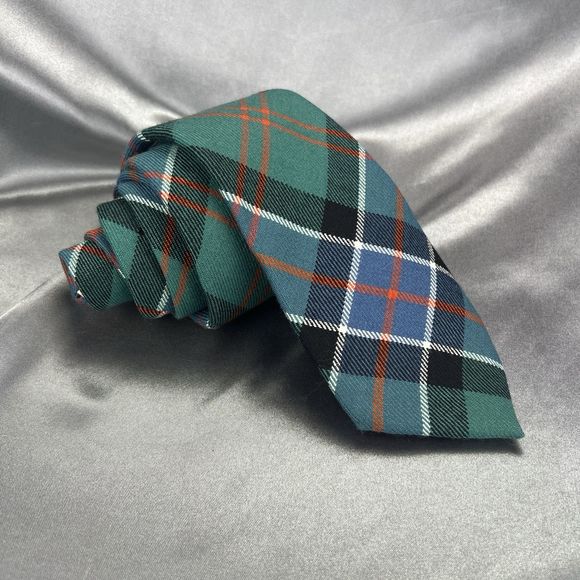 Lochcarron of Scotland 100% Wool Tie Tartan Plaid Green Blue Red Classic Royal - Picture 3 of 10